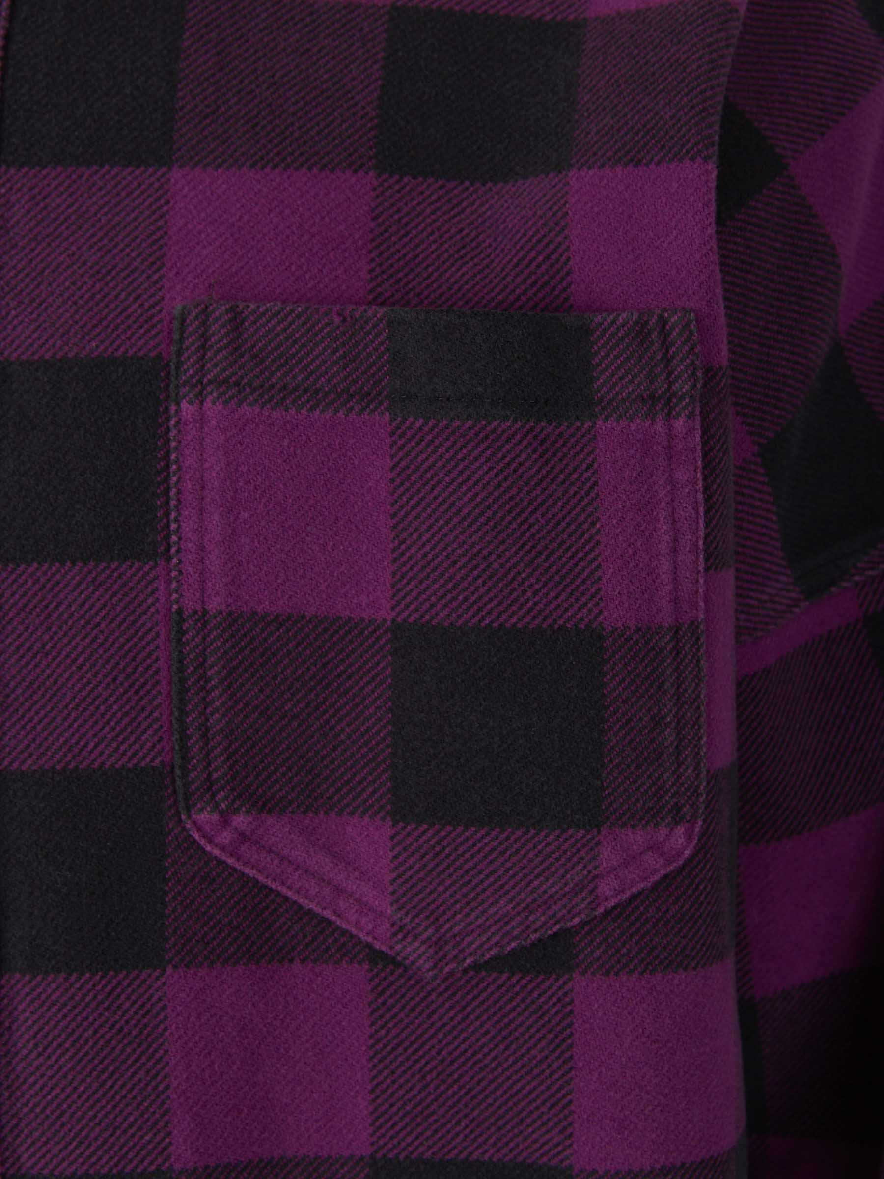 Palm Angels Camisa Motivo Cuadros color Púrpura Oscuro sku 531-005773 01 - Foto 4