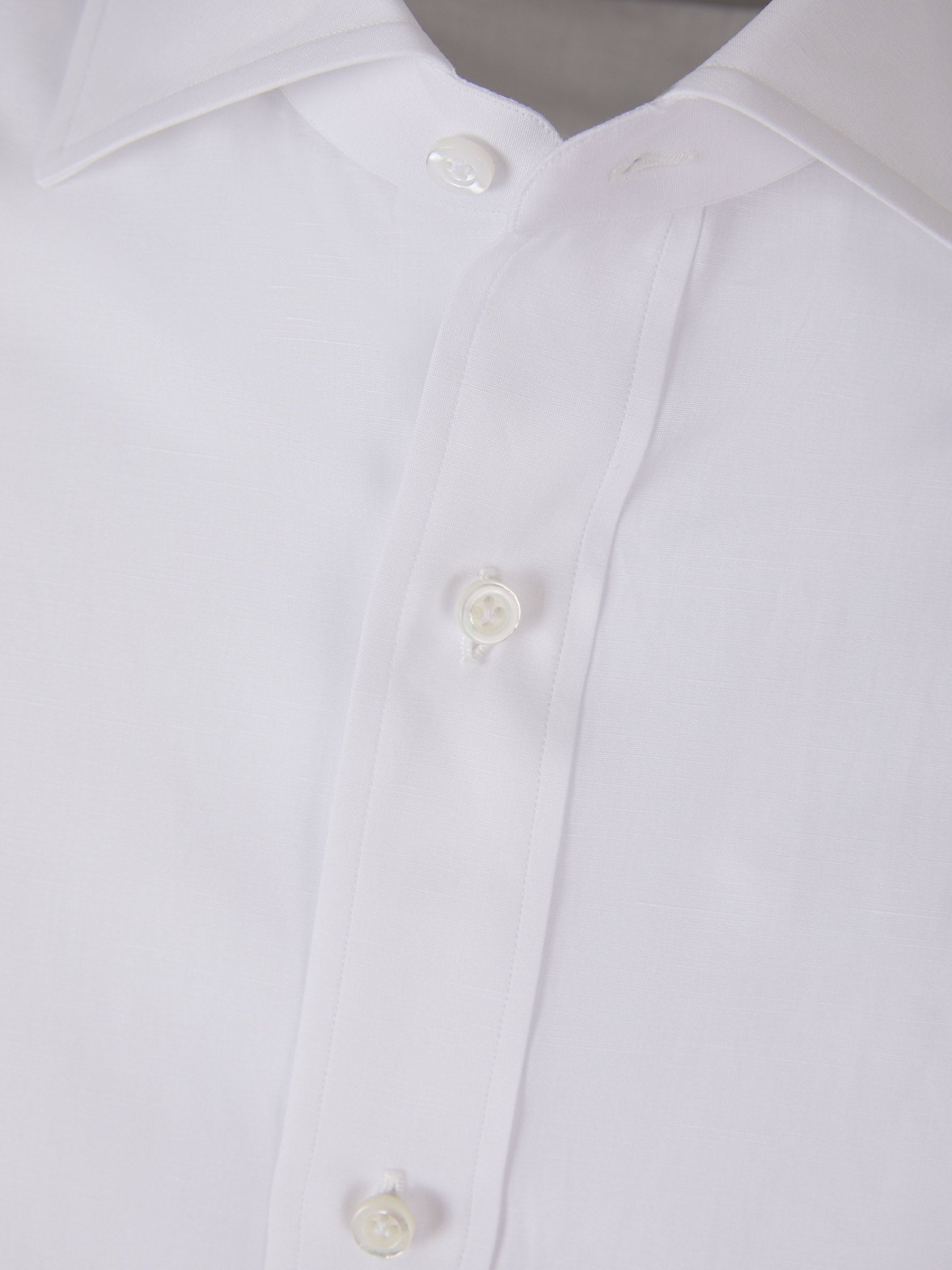 Isaia Camisa Algodón Y Lino color Blanco sku 531-005824 01 - Foto 3