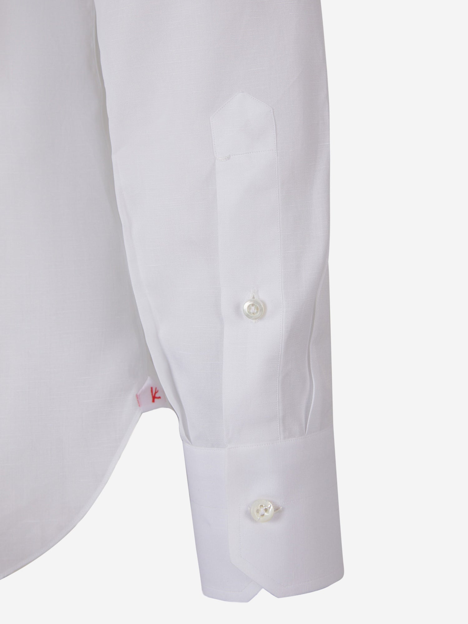 Isaia Camisa Algodón Y Lino color Blanco sku 531-005824 01 - Foto 4
