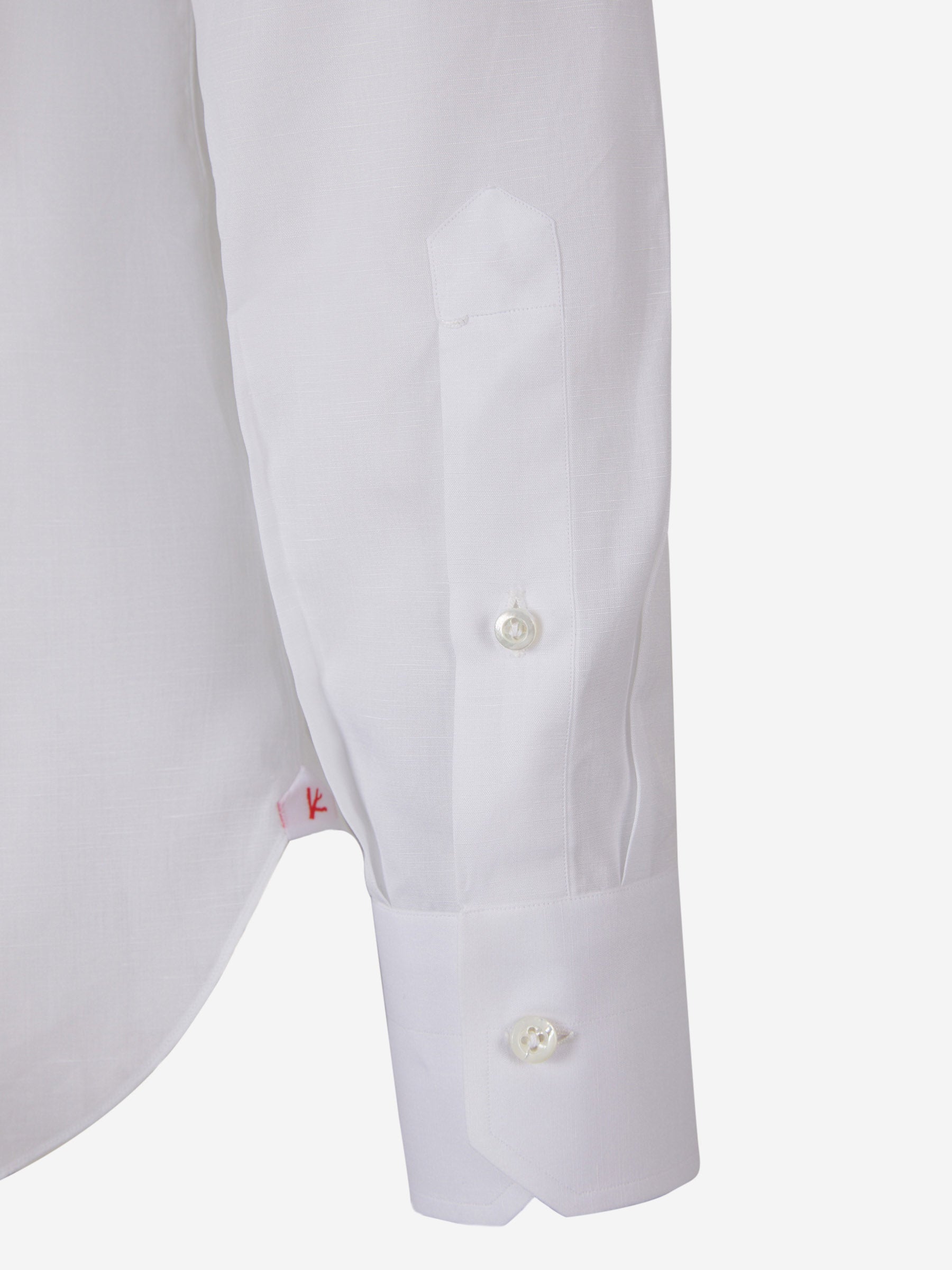 Isaia Camisa Algodón Y Lino color Blanco sku 531-005824 01 - Foto 4