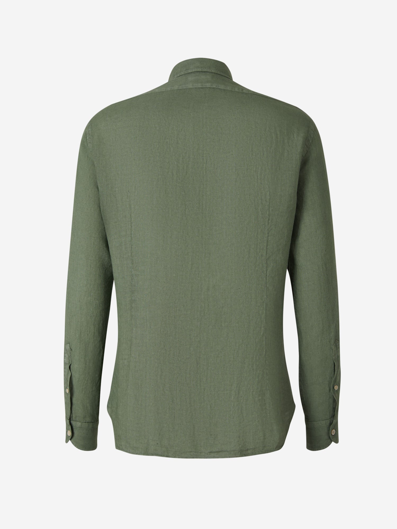 Boglioli Camisa Lisa Lino color Verde Militar sku 531-005830 03 - Foto 6