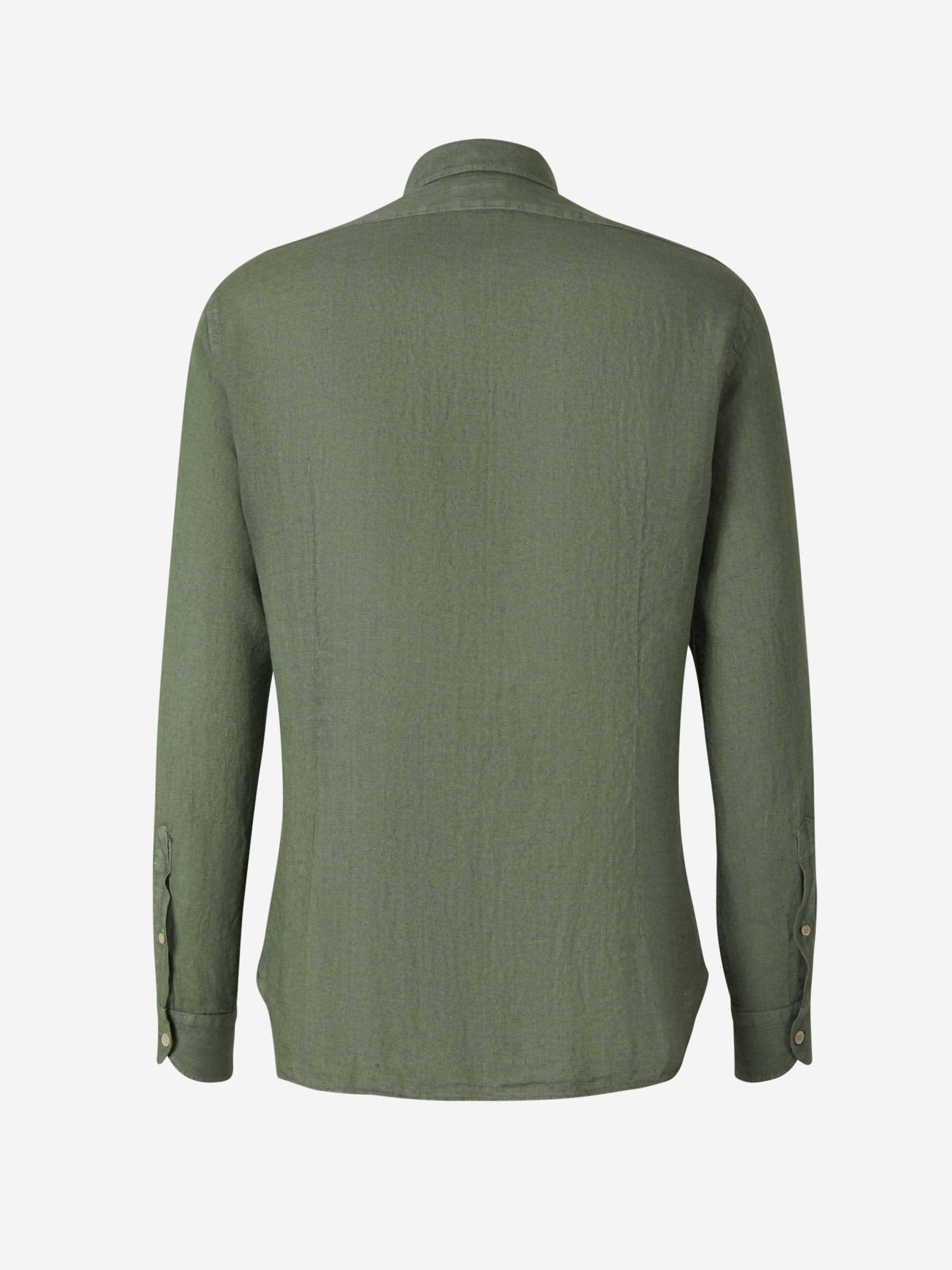 Boglioli Camisa Lisa Lino color Verde Militar sku 531-005830 03 - Foto 6