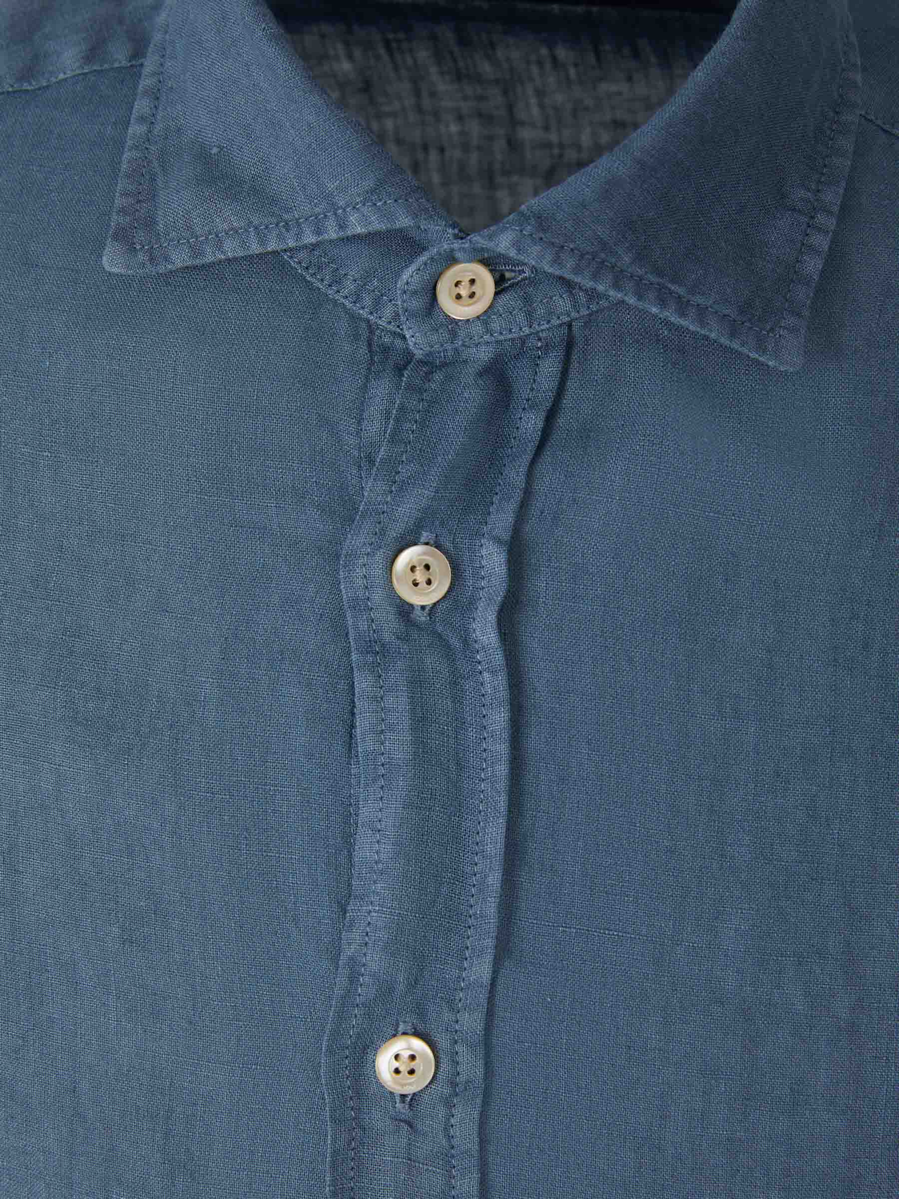 Boglioli Camisa Lisa Lino color Verde Militar sku 531-005830 03 - Foto 11