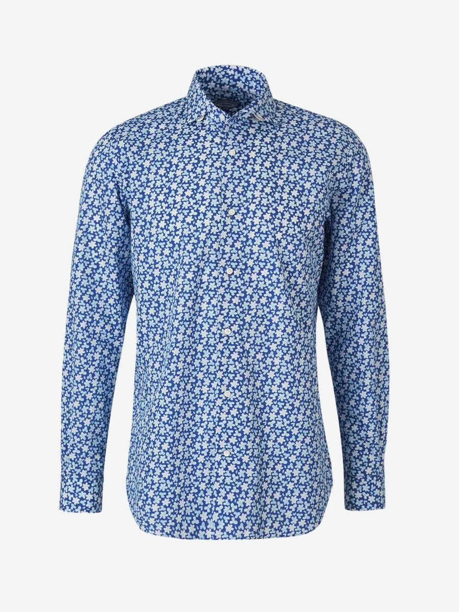 Vincenzo di Ruggiero Camisa Floral Algodón color Azul Marino sku 531-005863 01 - Foto 1