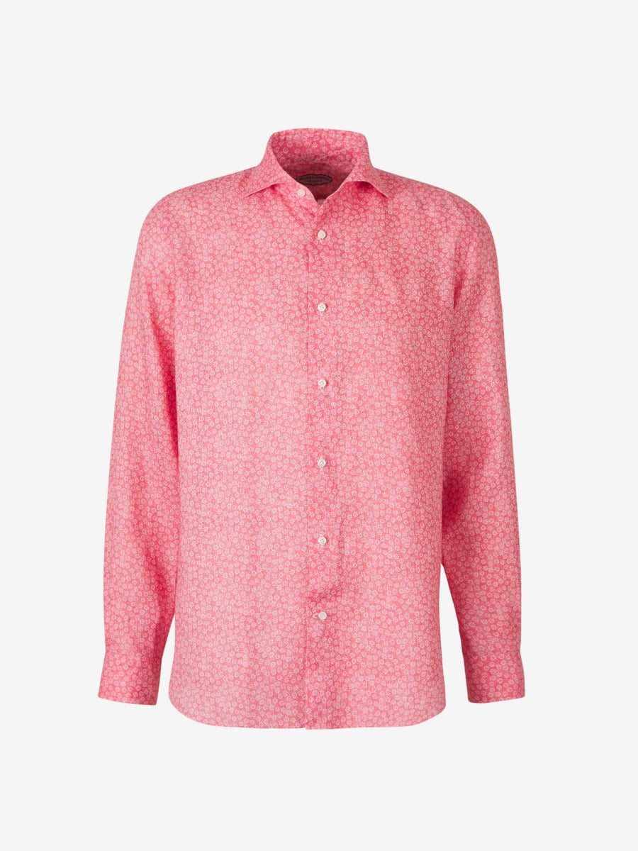Vincenzo di Ruggiero Camisa Floral Algodón color Coral sku 531-005865 02 - Foto 1