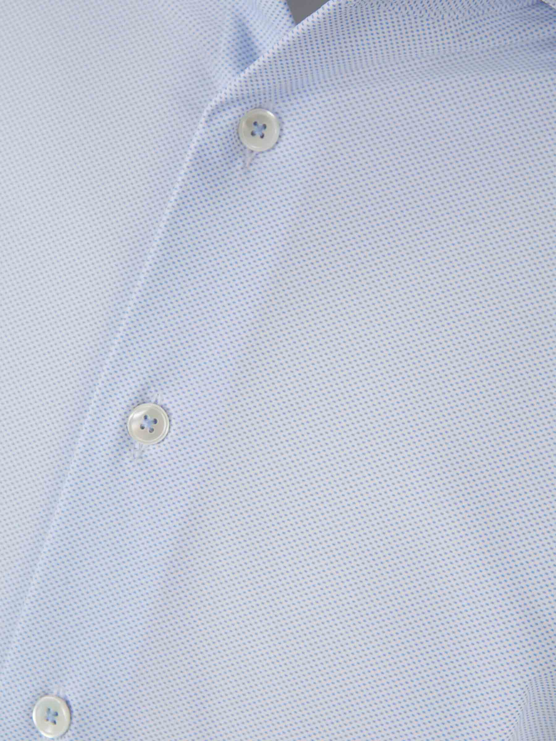 Traiano Milano Camisa Motivo Geométrico color Azul Denim sku 531-005879 01 - Foto 3