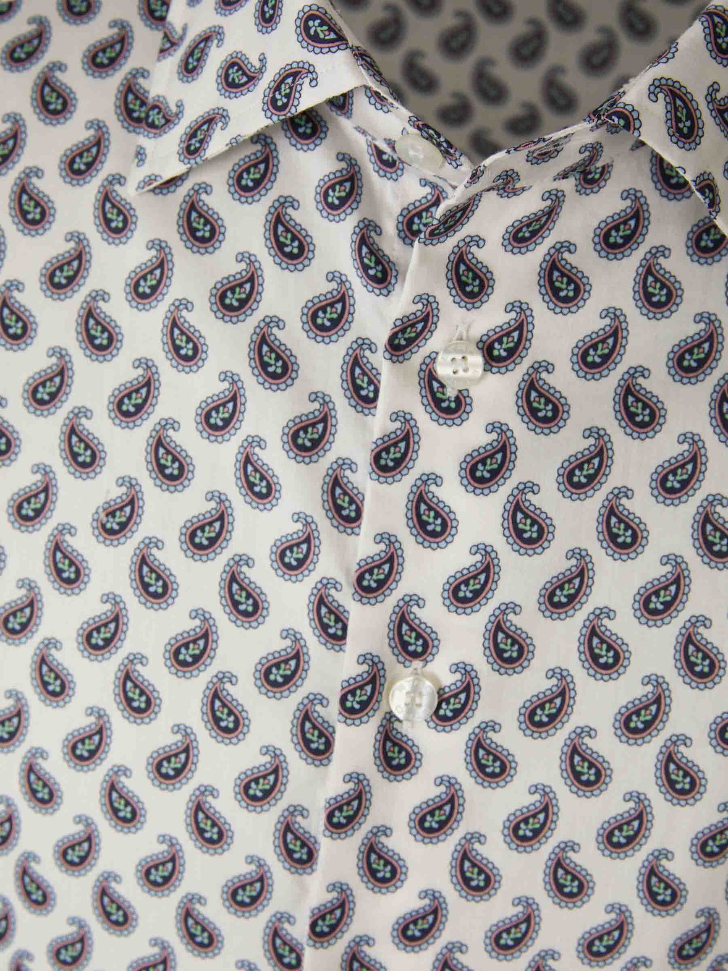 Etro Camisa Paisley Algodón color Blanco sku 531-005983 01 - Foto 2