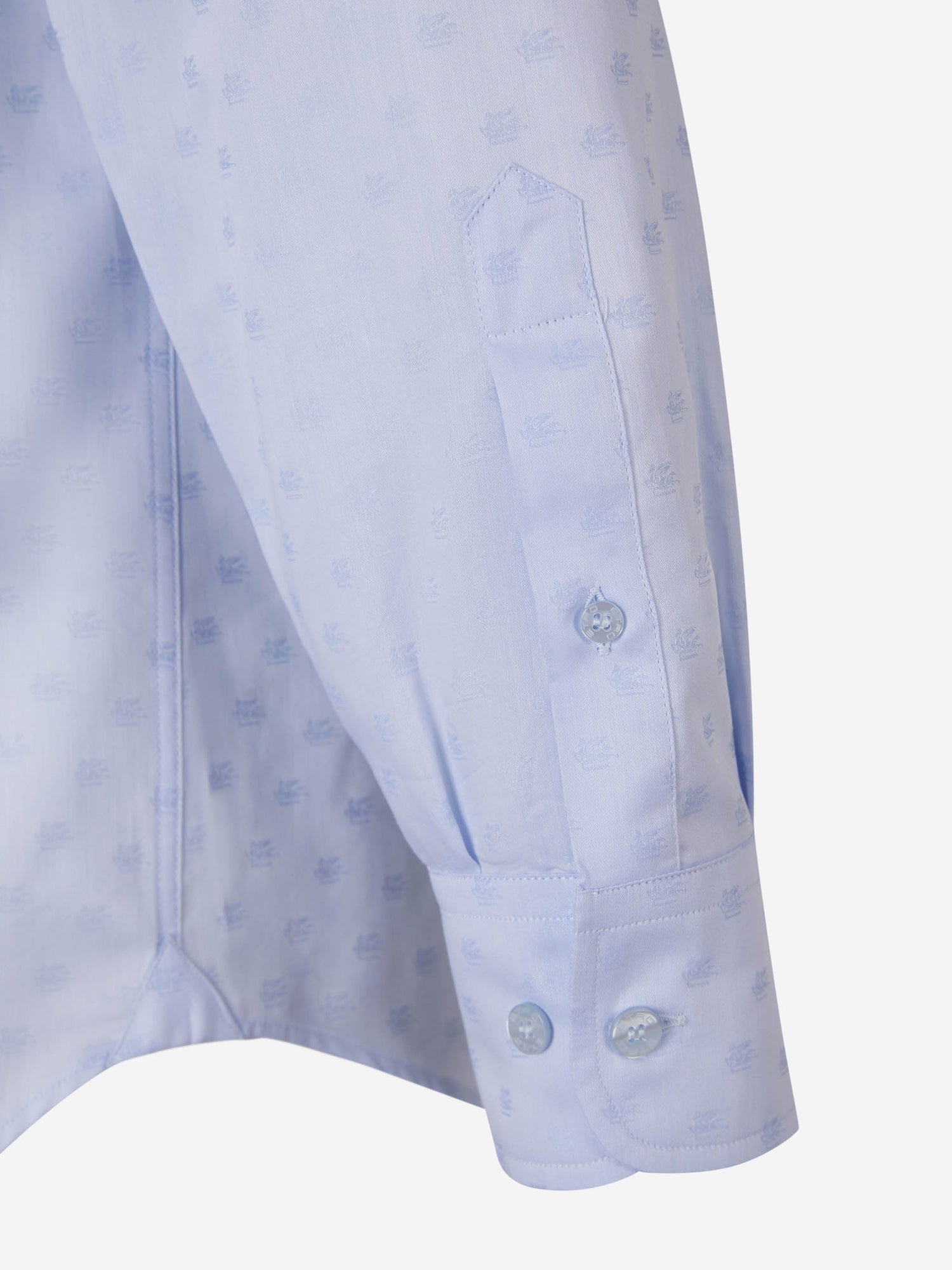 Etro Camisa Lisa Algodón color Azul Cielo sku 531-005985 01 - Foto 3
