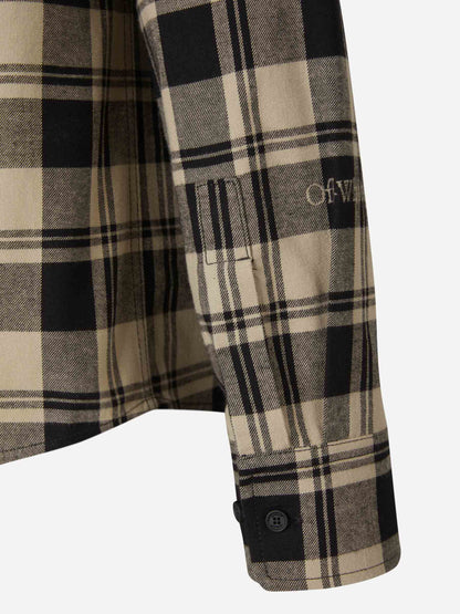 Off-White Camisa Motivo Cuadros color Negro sku 531-006026 01 - Foto 3
