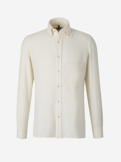 Borrelli Camisa Algodón Y Lana color Beis sku 531-006034 01 - Foto 1