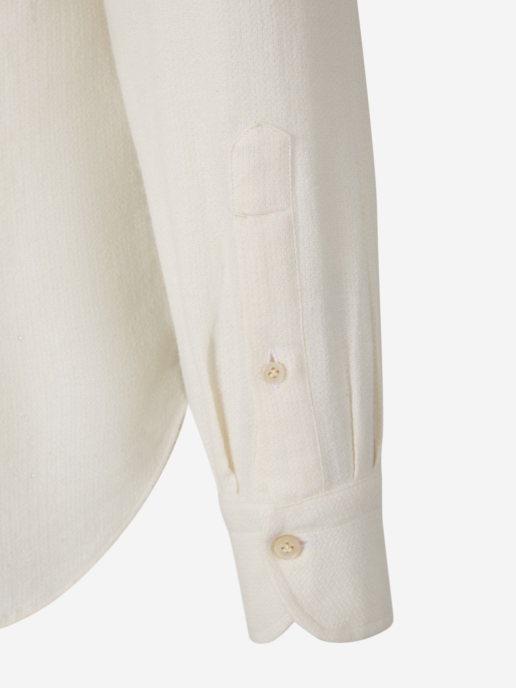 Borrelli Camisa Algodón Y Lana color Beis sku 531-006034 01 - Foto 4