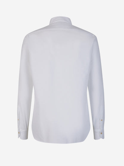 Borrelli Camisa Oxford Algodón color Blanco sku 531-006035 01 - Foto 2