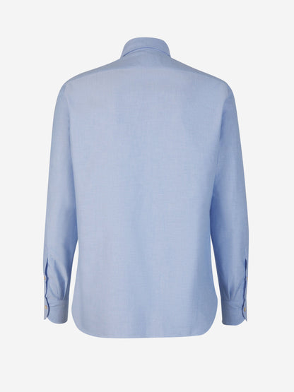 Borrelli Camisa Oxford Algodón color Azul Cielo sku 531-006035 02 - Foto 2