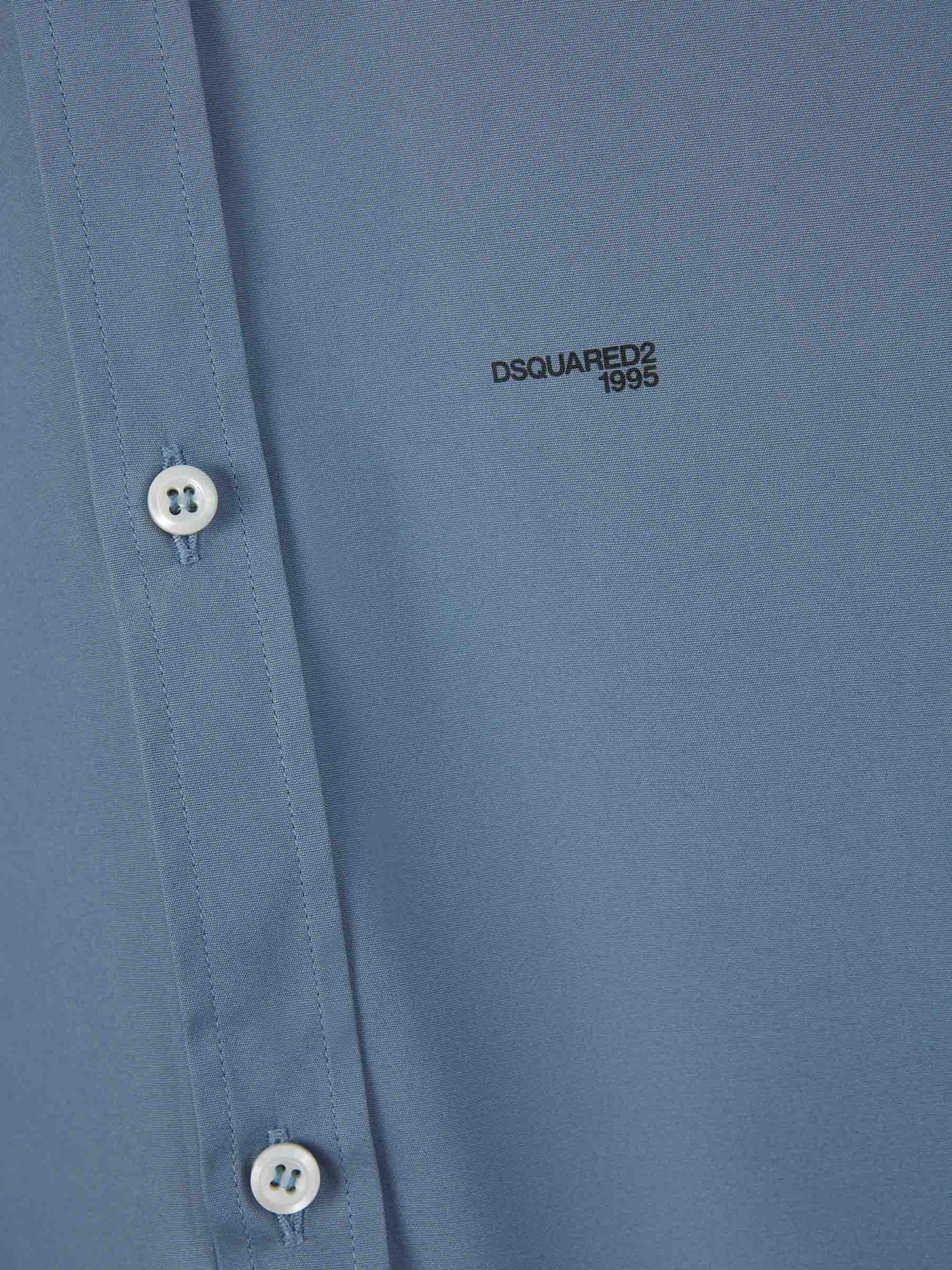 Dsquared2 Camisa Popelina Algodón color Azul Denim sku 531-006046 02 - Foto 4