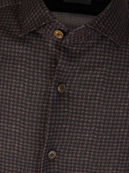 Santa Eulalia Camisa Pata de Gallo color Marron Oscuro sku 531-006114 01 - Foto 1