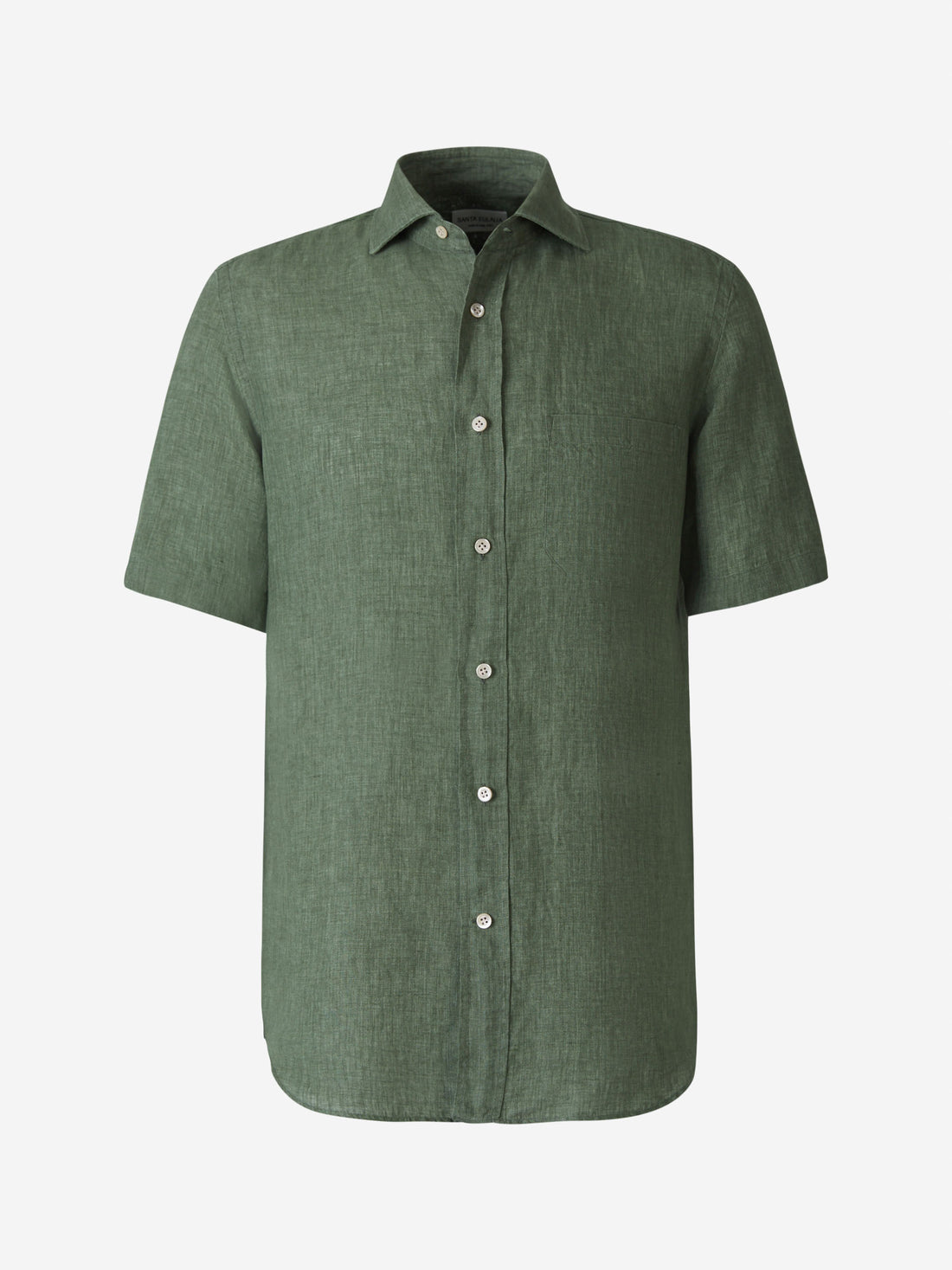 Santa Eulalia Camisa Manga Corta Lino color Verde Militar sku 532-000393 02 - Foto 1