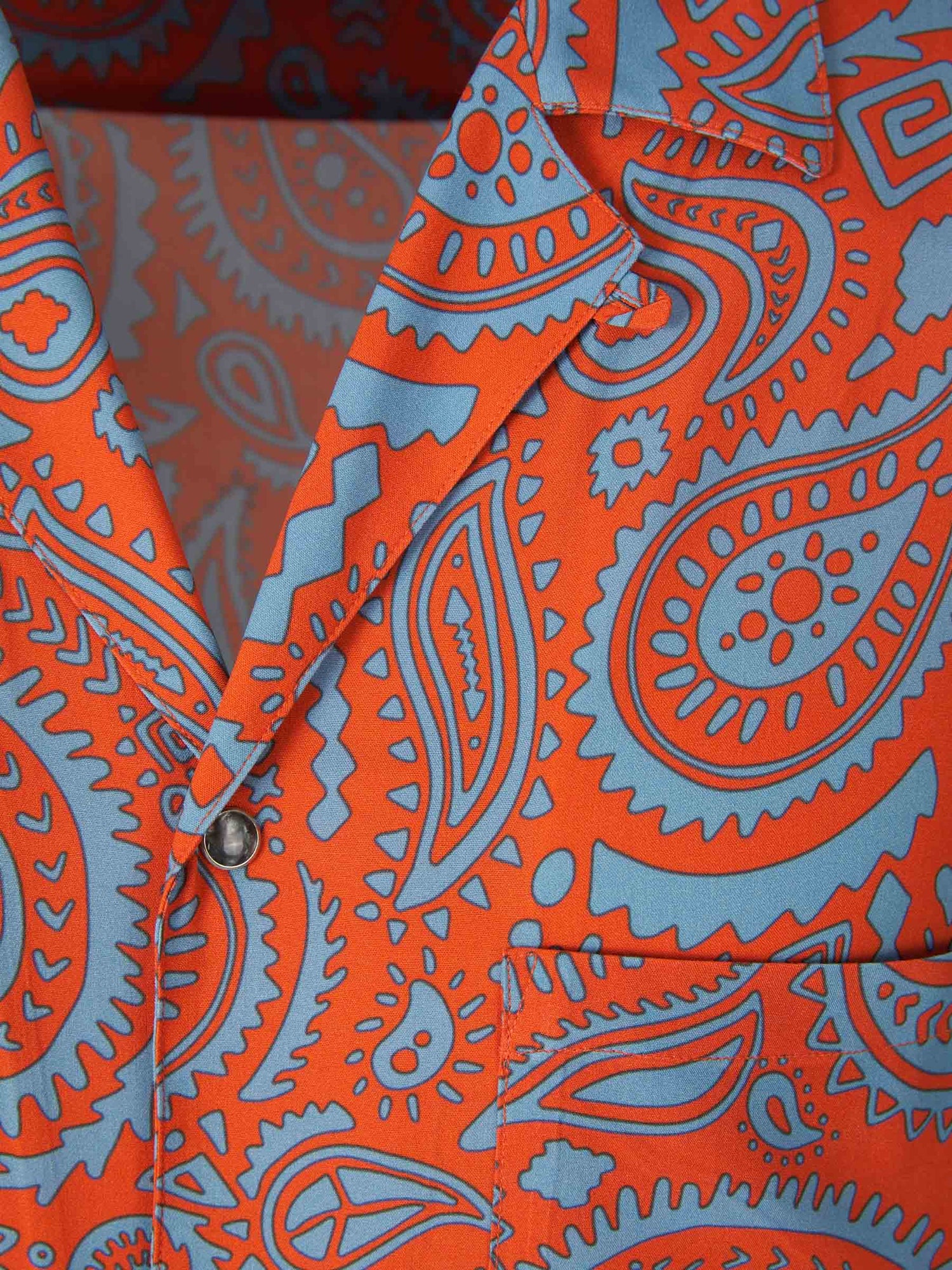 Marcelo Burlon Camisa Motivo Paisley color Naranja sku 532-000471 01 - Foto 3