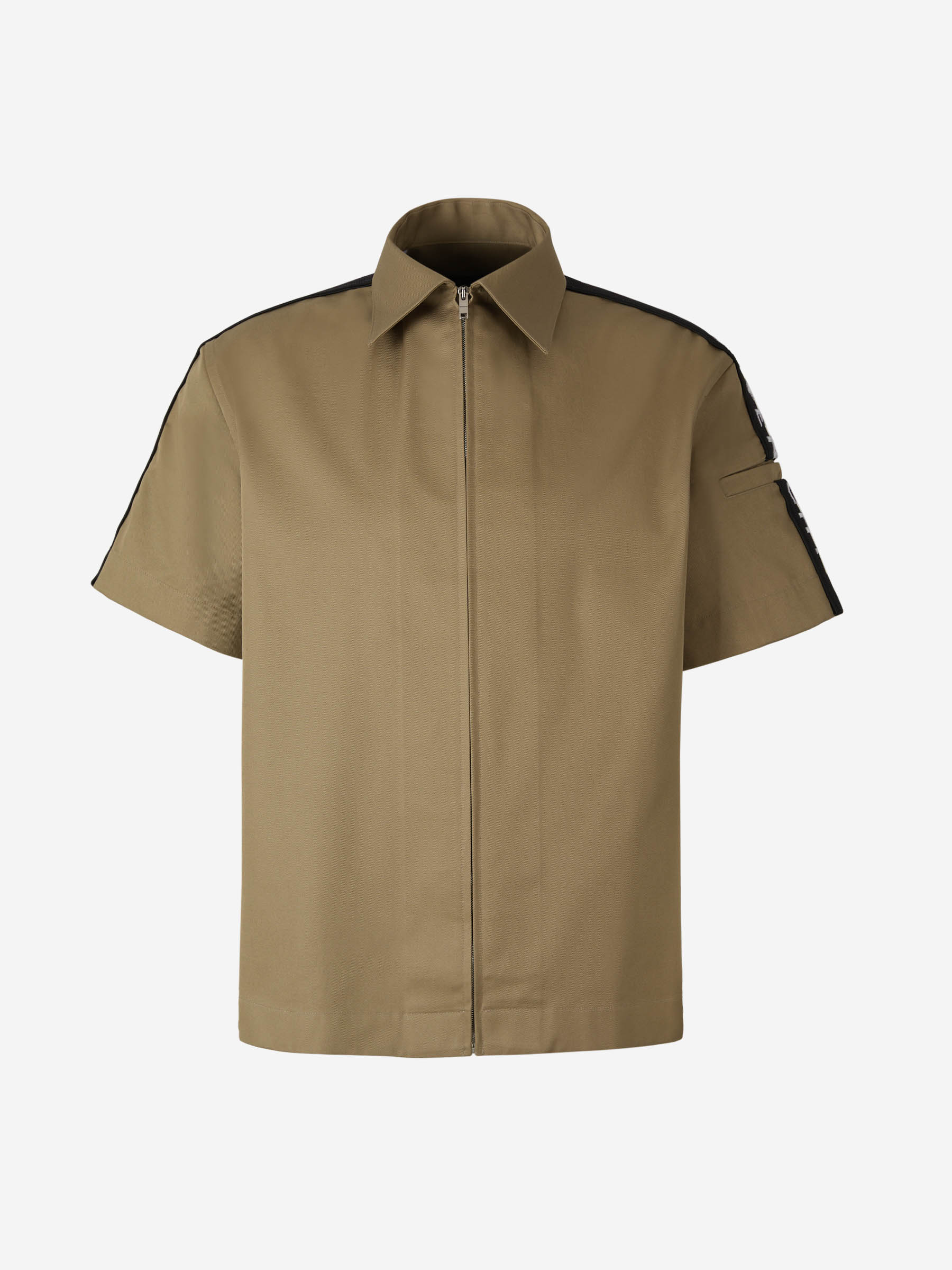Givenchy Camisa Cremallera Logo color Verde Militar sku 532-000484 01 - Foto 1