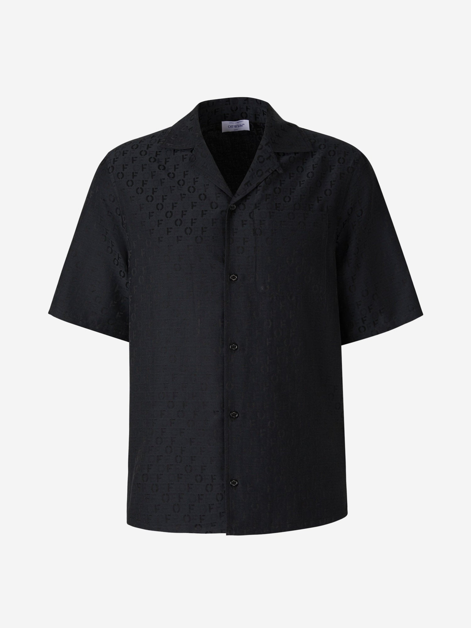 Off-White Camisa Seda Y Algodón color Negro sku 532-000499 01 - Foto 1