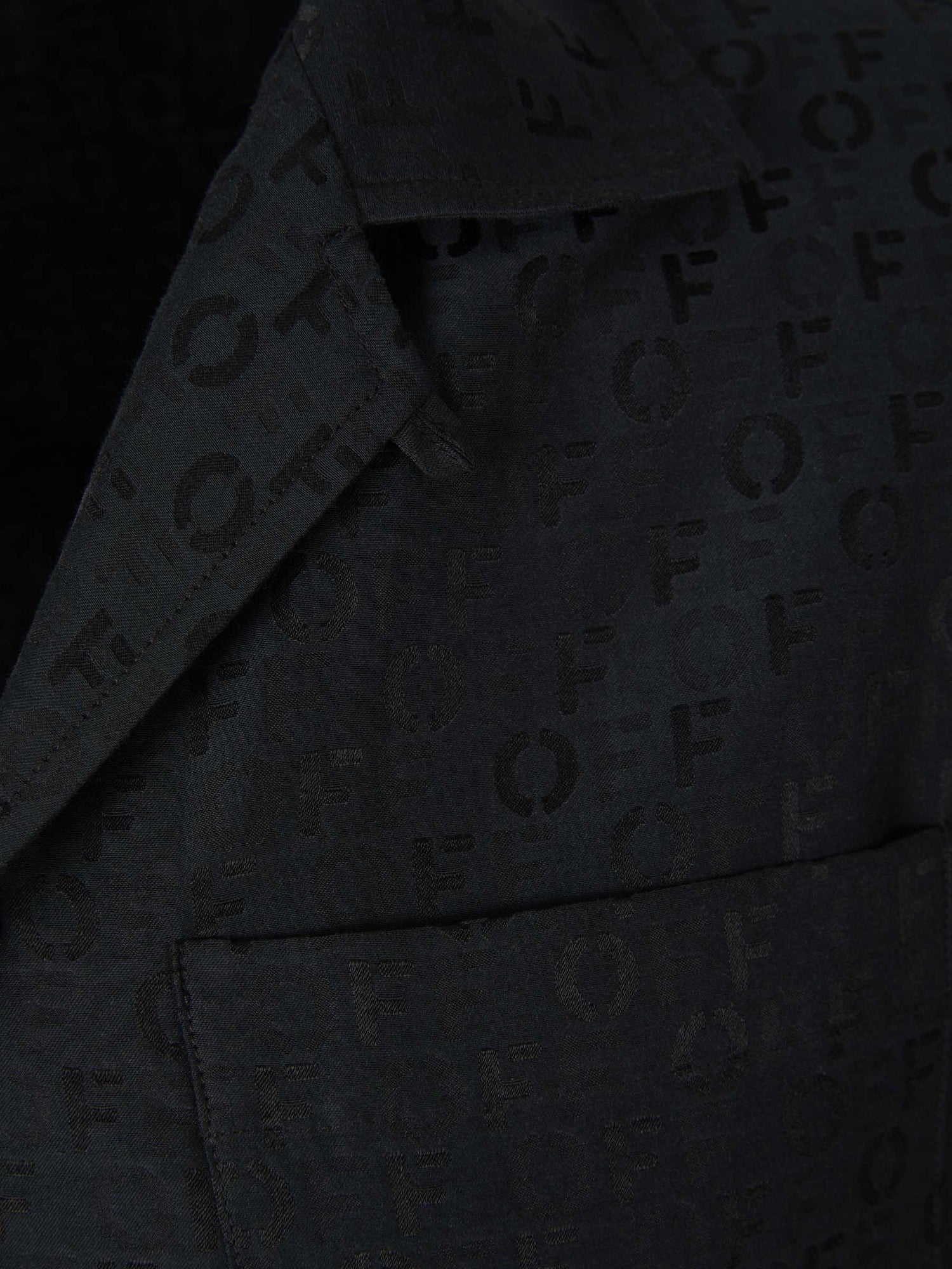 Off-White Camisa Seda Y Algodón color Negro sku 532-000499 01 - Foto 3