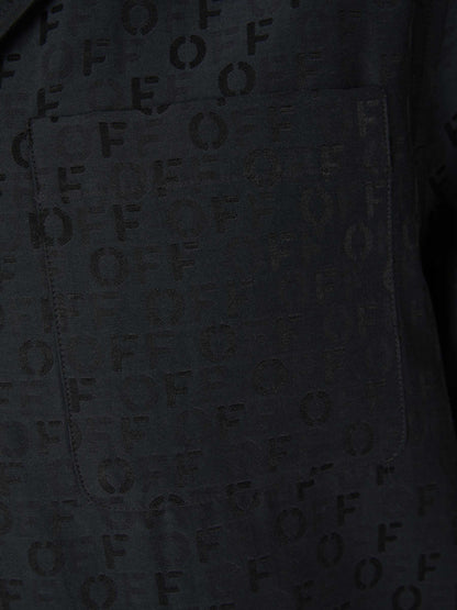 Off-White Camisa Seda Y Algodón color Negro sku 532-000499 01 - Foto 4