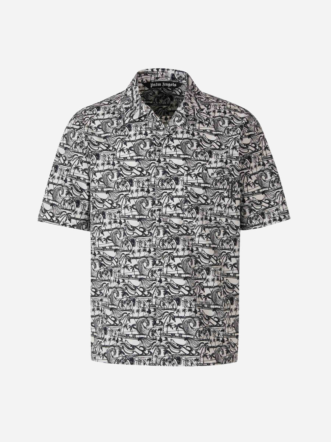 Palm Angels Camisa Gráfico Estampado color Blanco y Negro sku 532-000502 01 - Foto 1