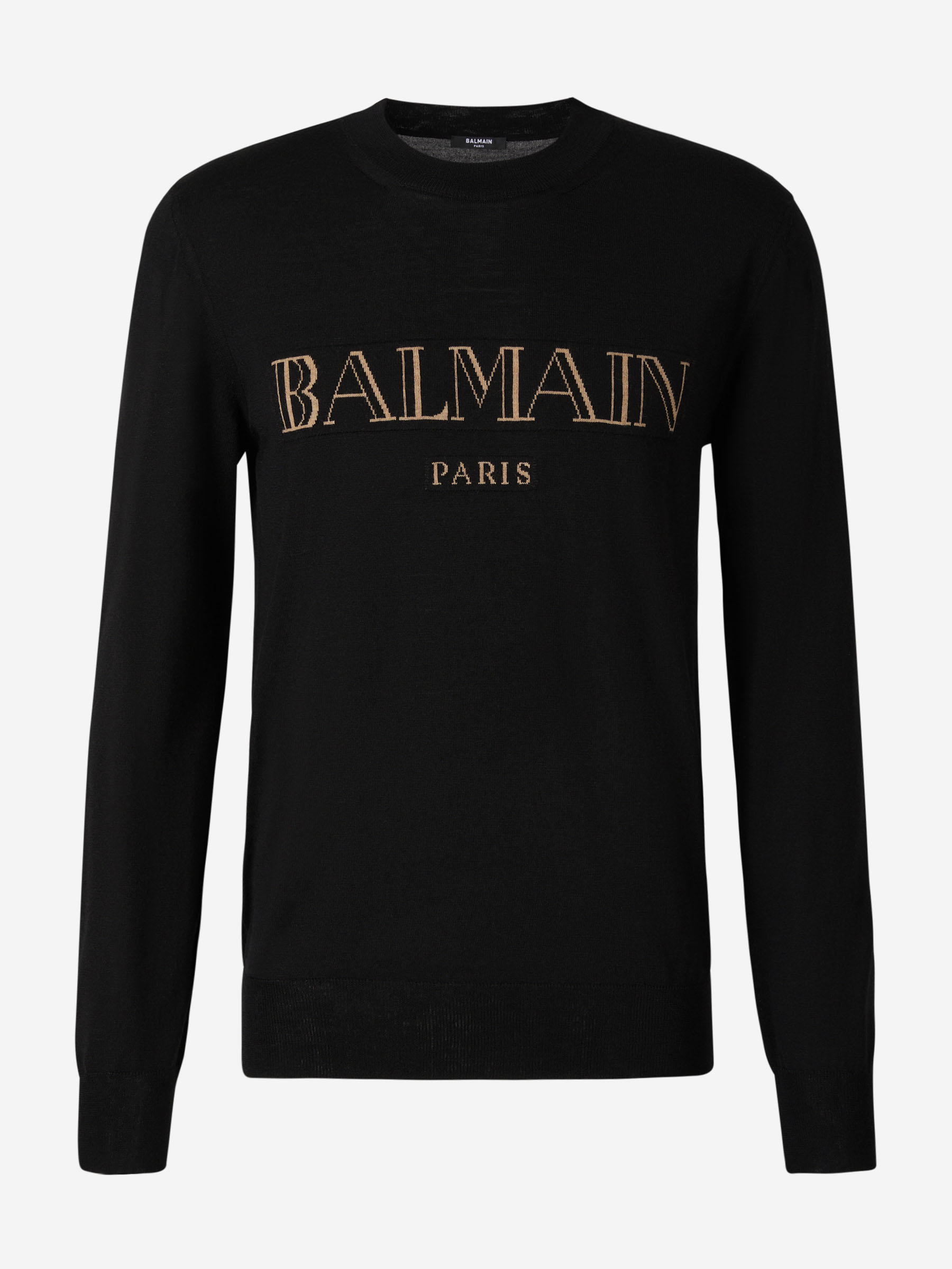 Outlet online Balmain Hombre Jersey Lana Logo color Negro sku 541-000107 01 - Foto 1