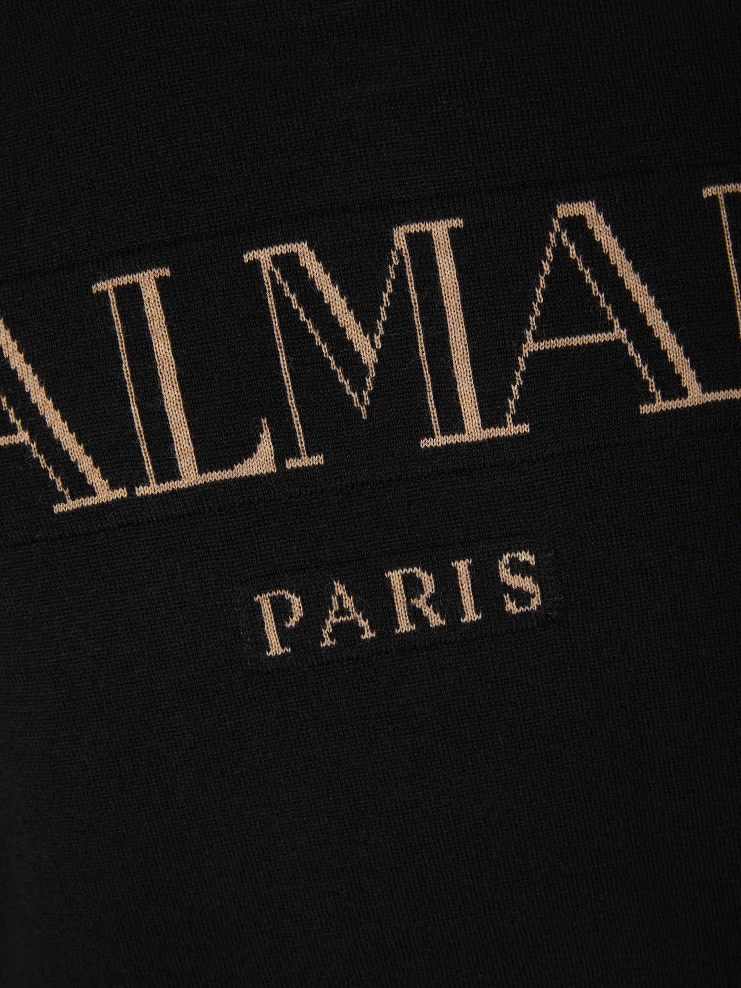 Outlet online Balmain Hombre Jersey Lana Logo color Negro sku 541-000107 01 - Foto 4