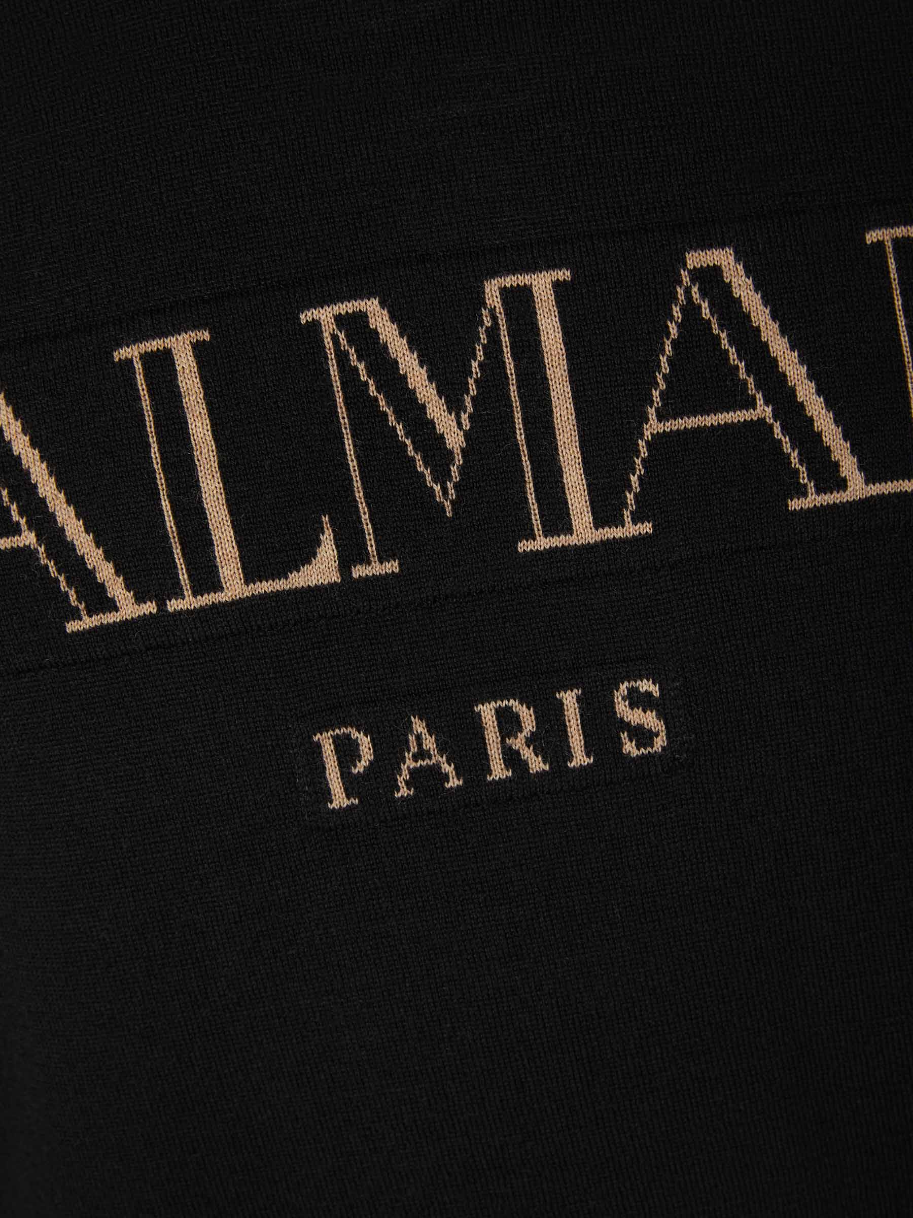 Outlet online Balmain Hombre Jersey Lana Logo color Negro sku 541-000107 01 - Foto 4