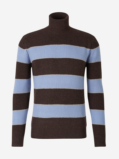 Outlet online Borrelli Hombre Jersey Canalé Rayas color Marron sku 542-001852 01 - Foto 1