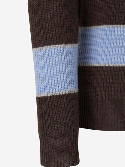 Outlet online Borrelli Hombre Jersey Canalé Rayas color Marron sku 542-001852 01 - Foto 4