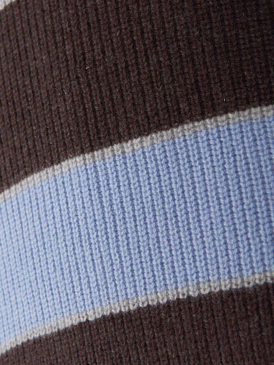 Outlet online Borrelli Hombre Jersey Canalé Rayas color Marron sku 542-001852 01 - Foto 5