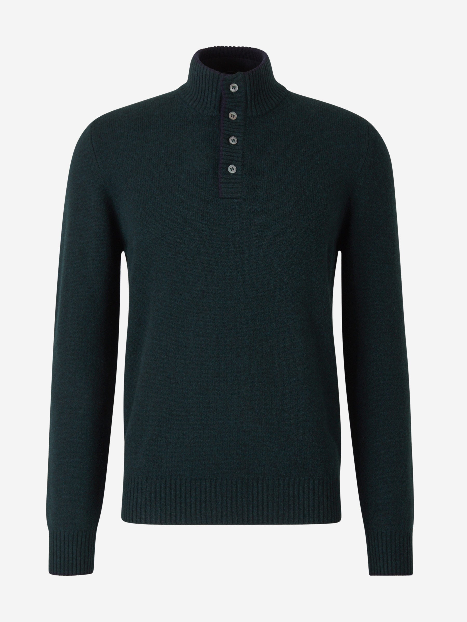 Outlet online Santa Eulalia Hombre Jersey Lana Cuello Botones color Verde Petroleo sku 542-002000 04 - Foto 1