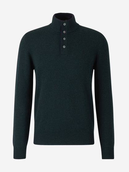 Outlet online Santa Eulalia Hombre Jersey Lana Cuello Botones color Verde Petroleo sku 542-002000 04 - Foto 1