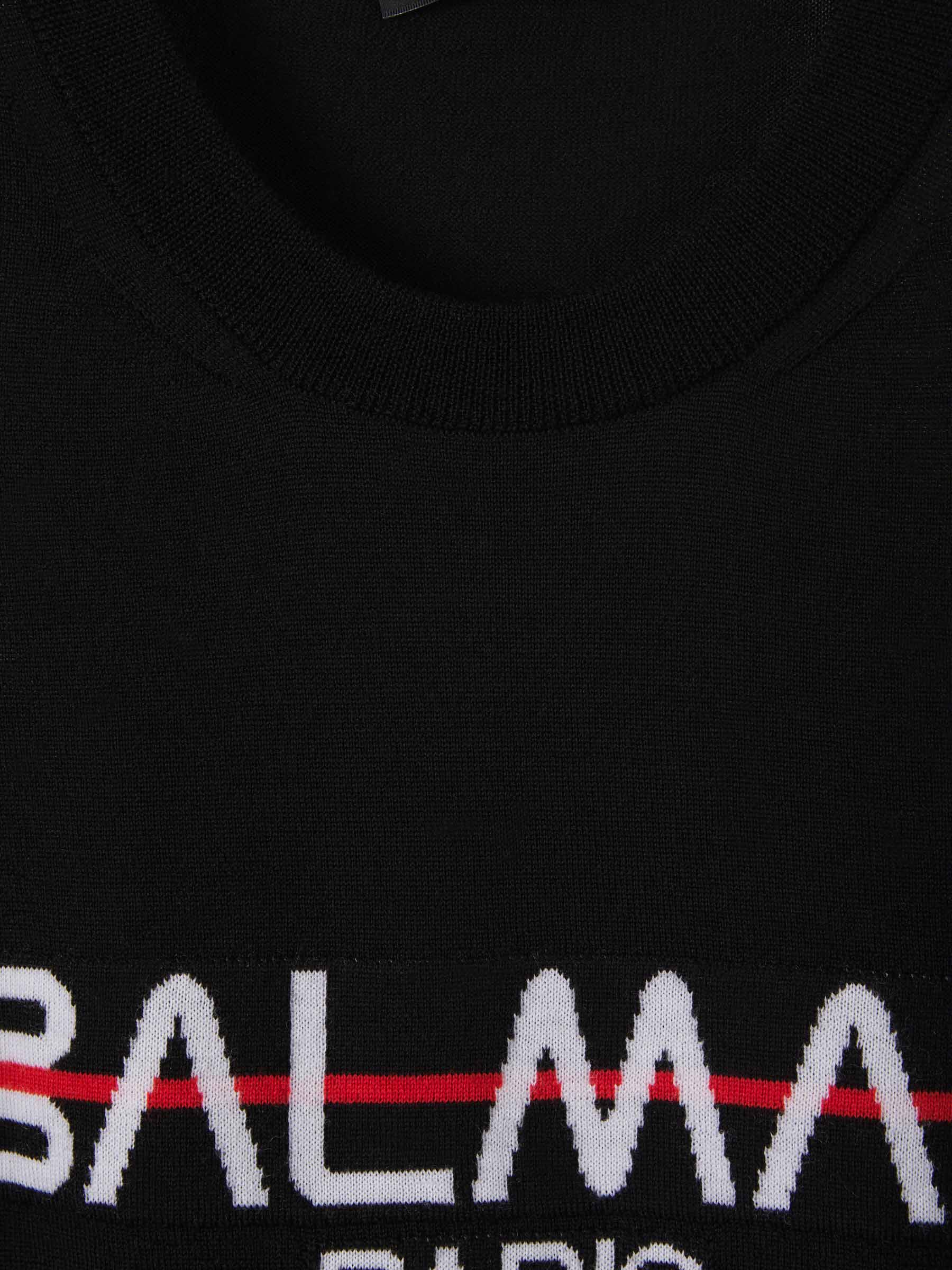 Balmain Jersey Logo Lana color Negro sku 542-002108 00 - Foto 3