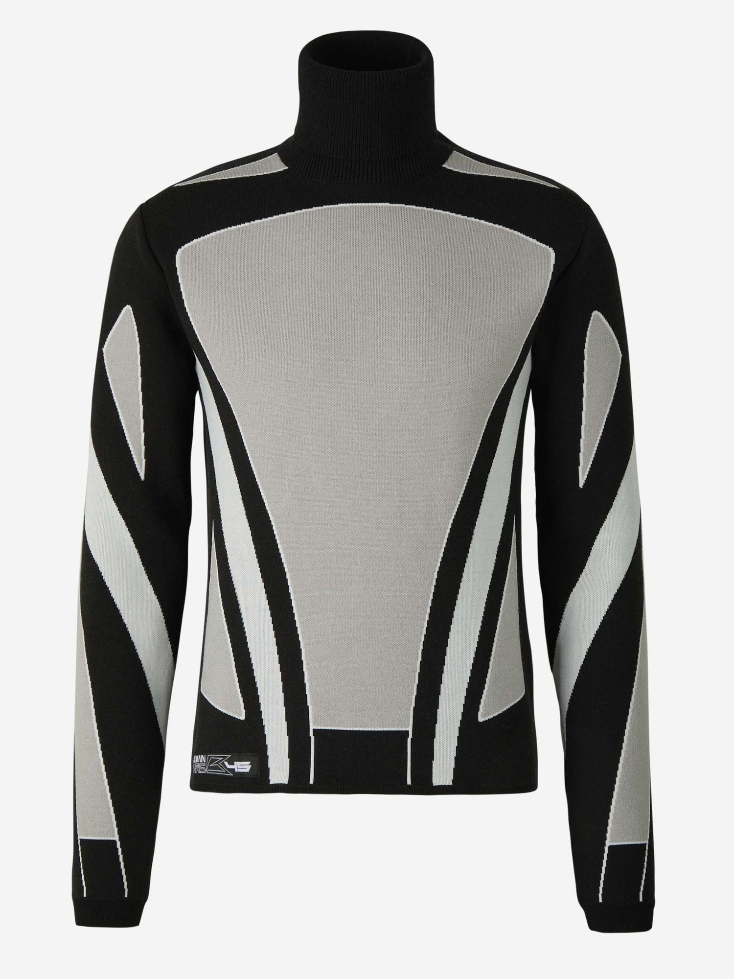 Balmain Jersey Cuello Alto Bicolor color Negro sku 542-002170 00 - Foto 1