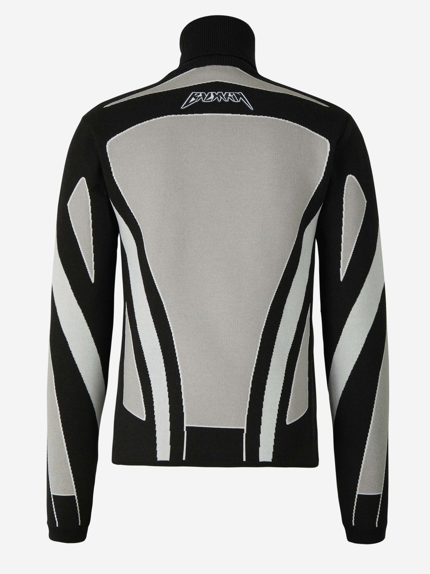 Balmain Jersey Cuello Alto Bicolor color Negro sku 542-002170 00 - Foto 2
