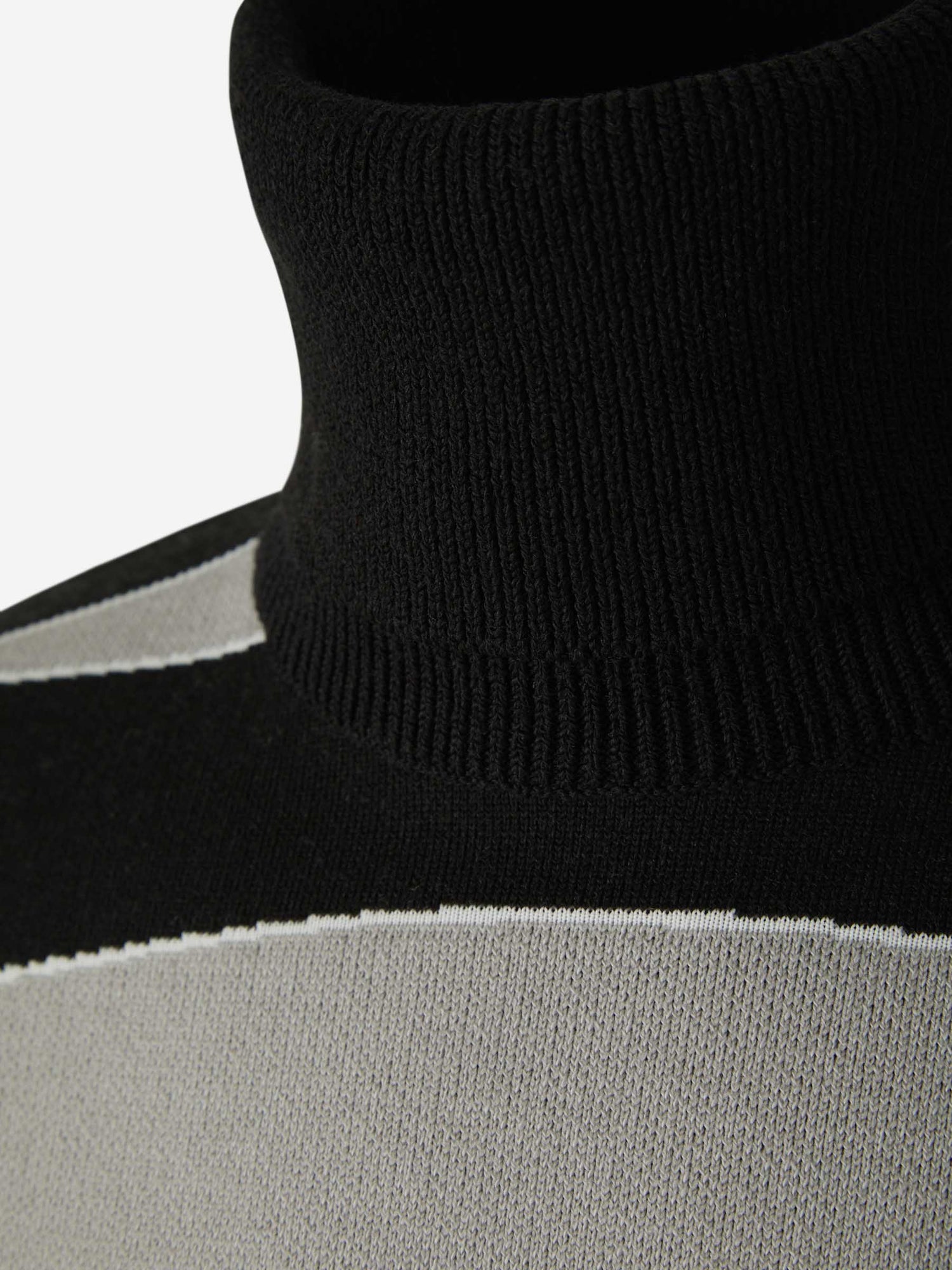Balmain Jersey Cuello Alto Bicolor color Negro sku 542-002170 00 - Foto 3