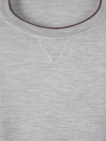 Outlet online Cruciani Hombre Jersey Cashmere Y Seda color Gris Claro sku 542-002306 01 - Foto 3