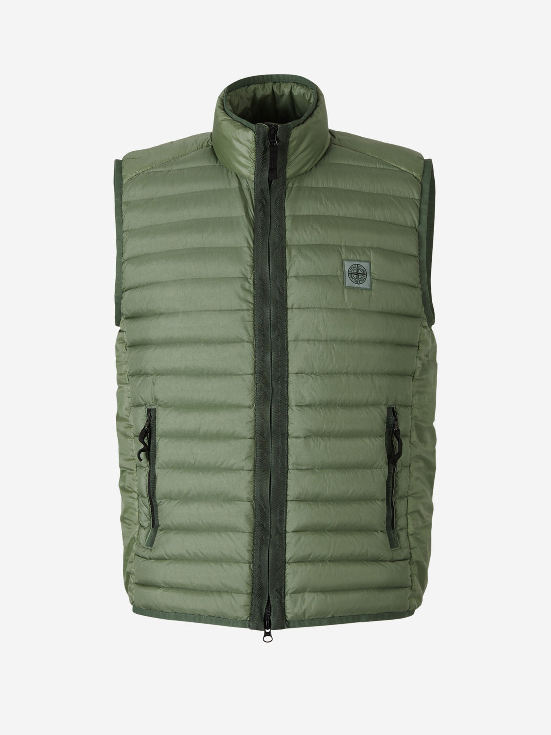 Stone Island Chaleco Acolchado Logo color Verde Oscuro sku 544-000519 01 - Foto 1