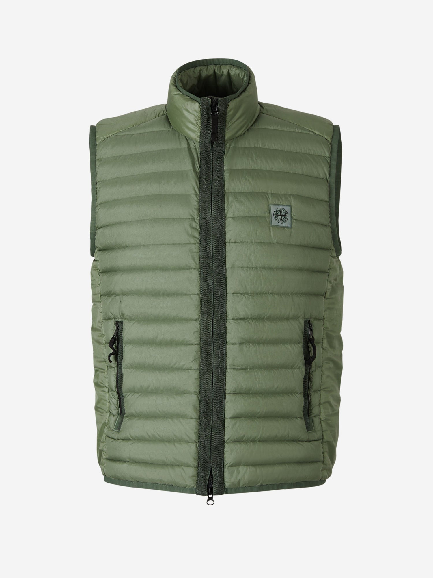 Stone Island Chaleco Acolchado Logo color Verde Oscuro sku 544-000519 01 - Foto 1
