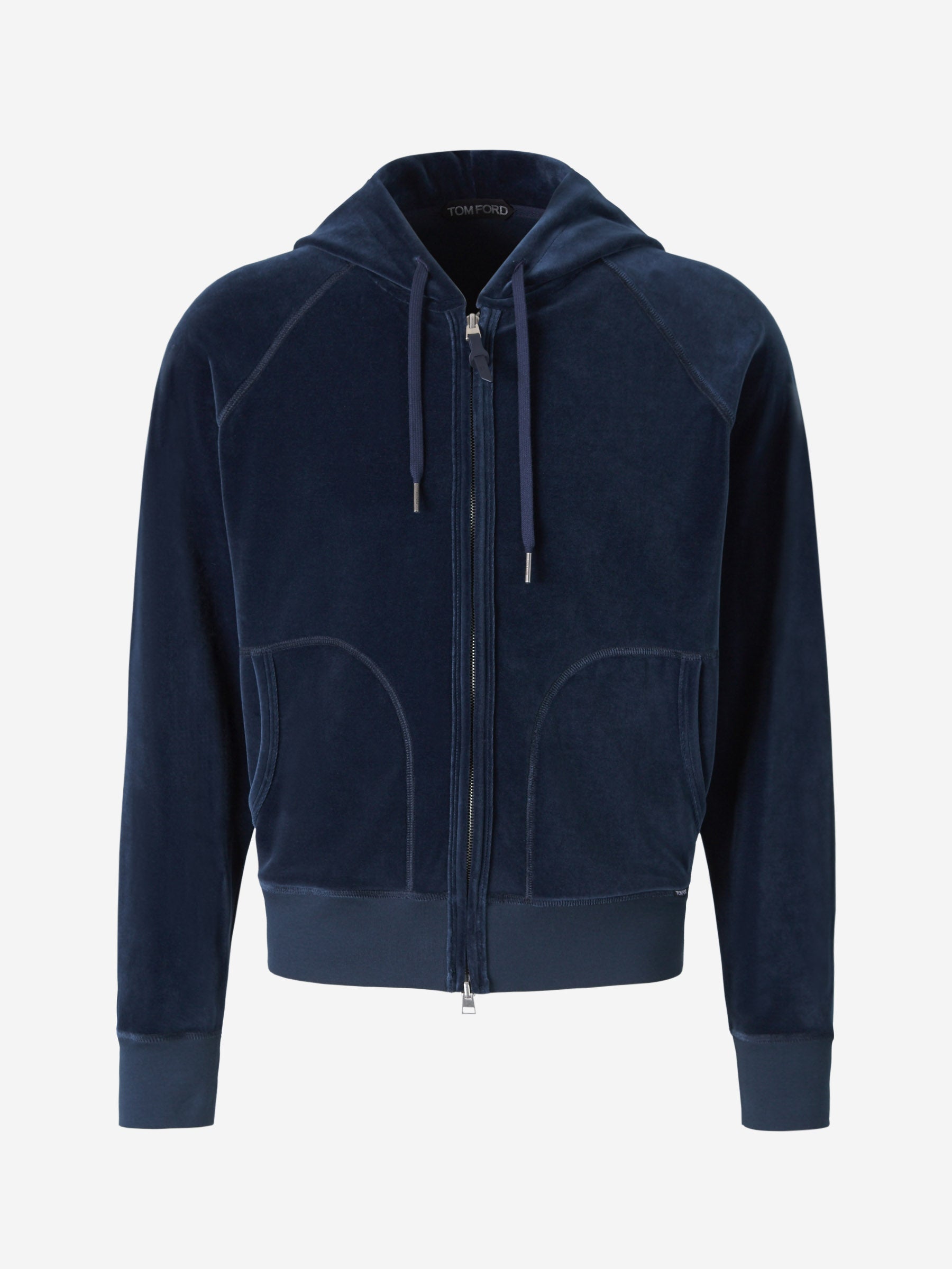 Tom Ford Sudadera Terciopelo Capucha color Azul Cobalto sku 545-000989 01 - Foto 1
