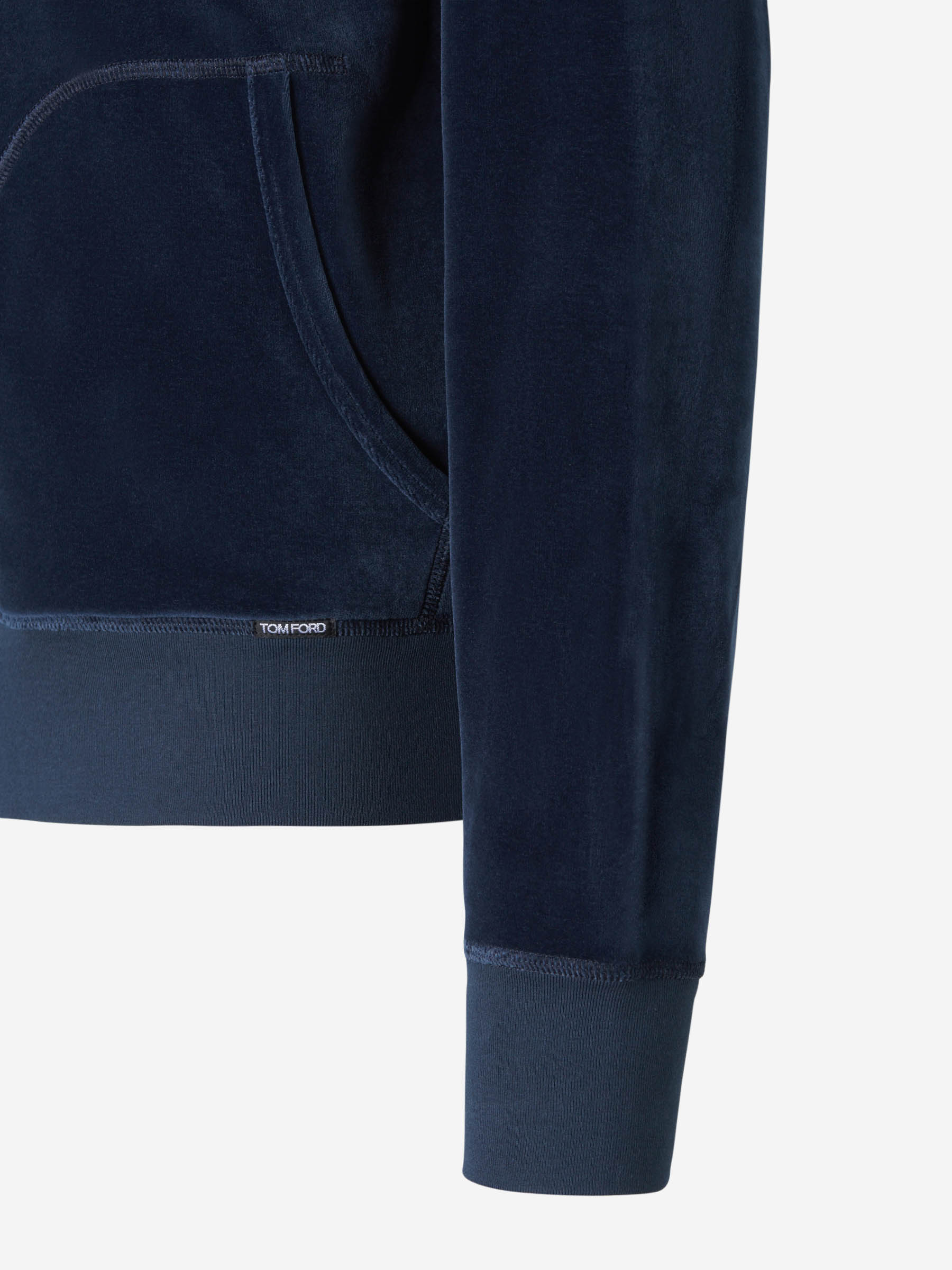Tom Ford Sudadera Terciopelo Capucha color Azul Cobalto sku 545-000989 01 - Foto 4