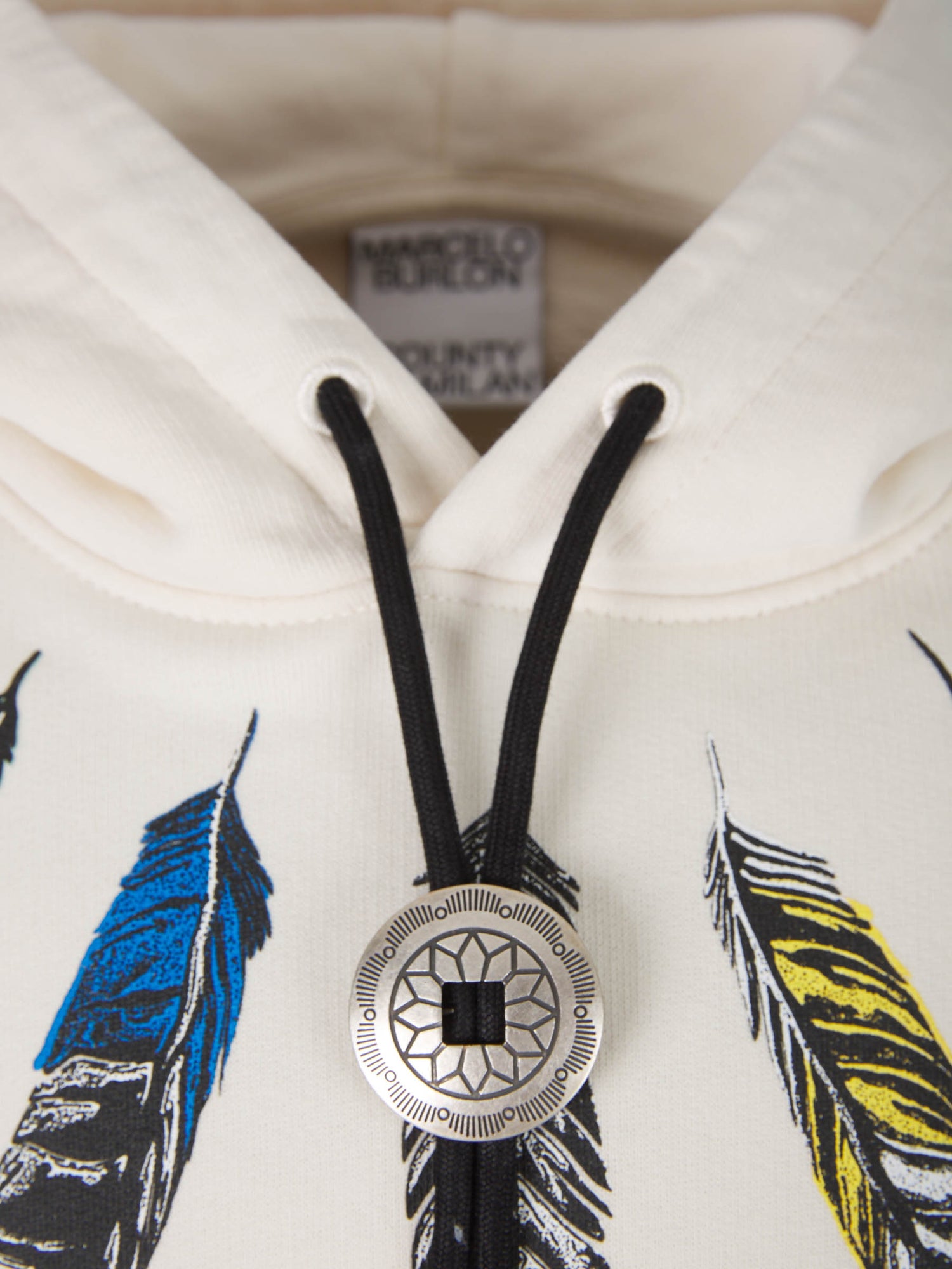 Marcelo Burlon Sudadera Plumas Multicolor color Crema sku 545-001102 01 - Foto 3