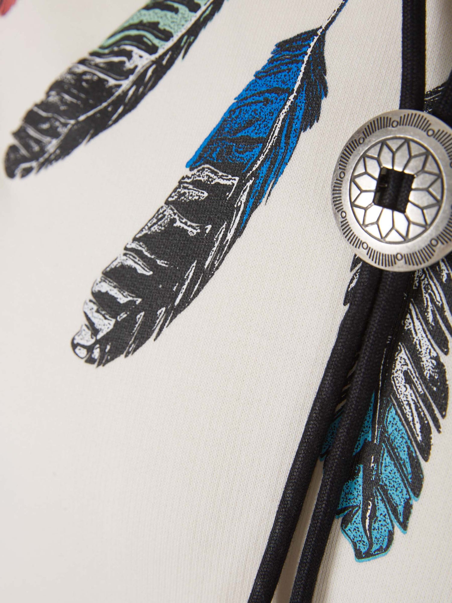 Marcelo Burlon Sudadera Plumas Multicolor color Crema sku 545-001102 01 - Foto 4