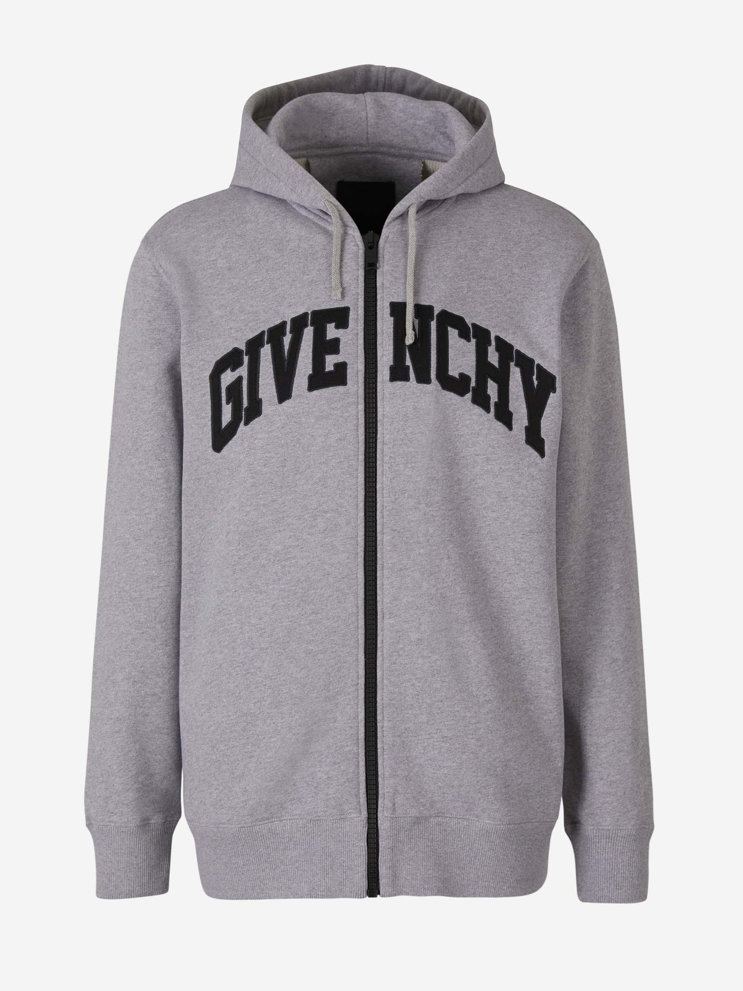 Outlet online Givenchy Hombre Sudadera Logo Curvado color Gris Claro sku 545-001250 01 - Foto 1