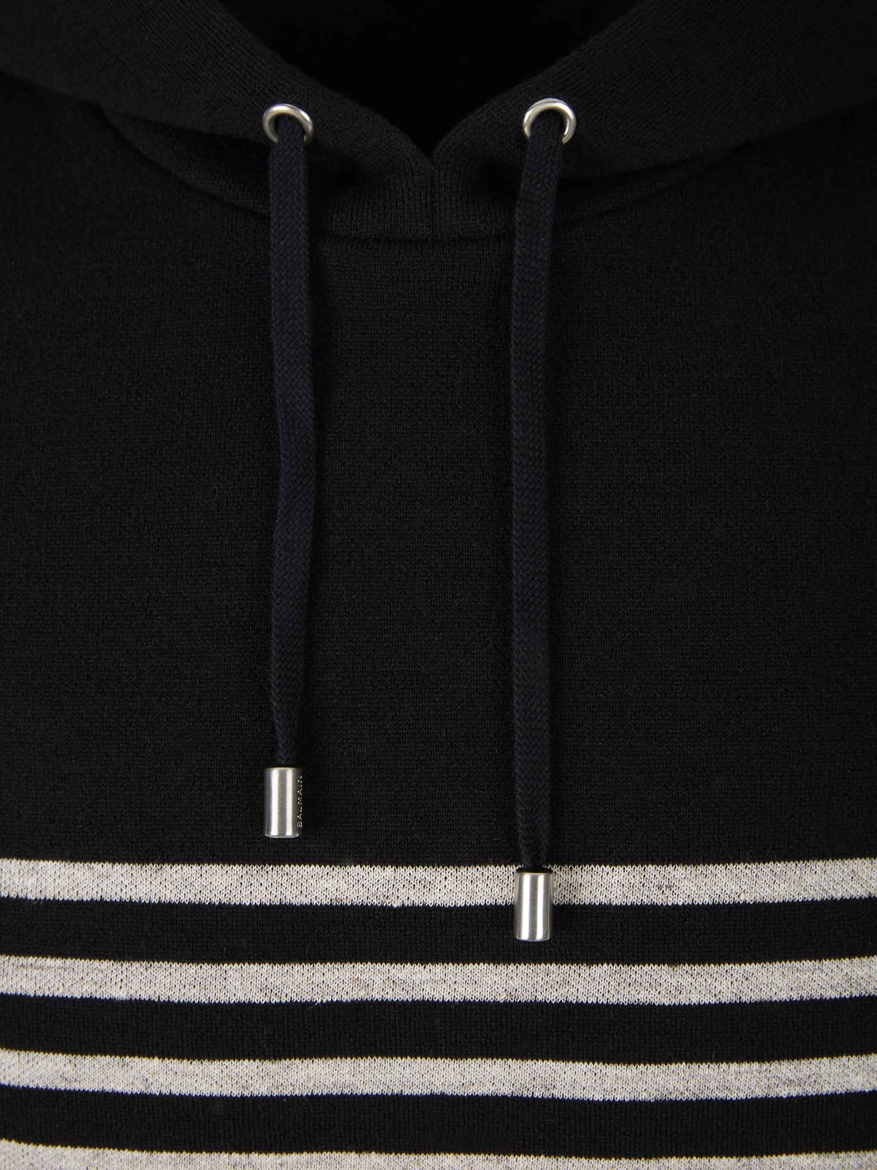 Outlet online Balmain Hombre Sudadera Monograma Bicolor color Negro sku 545-001281 01 - Foto 3