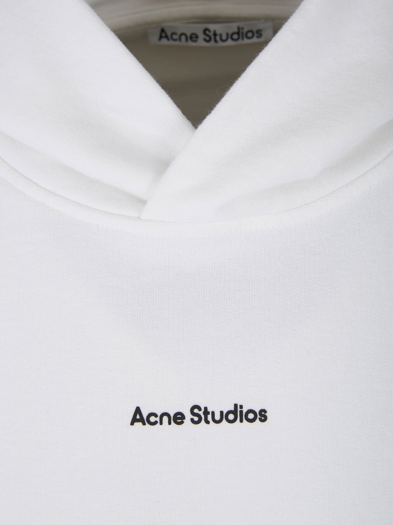 Outlet online Acne Studios Hombre Sudadera Logo Capucha color Blanco sku 545-001299 02 - Foto 3