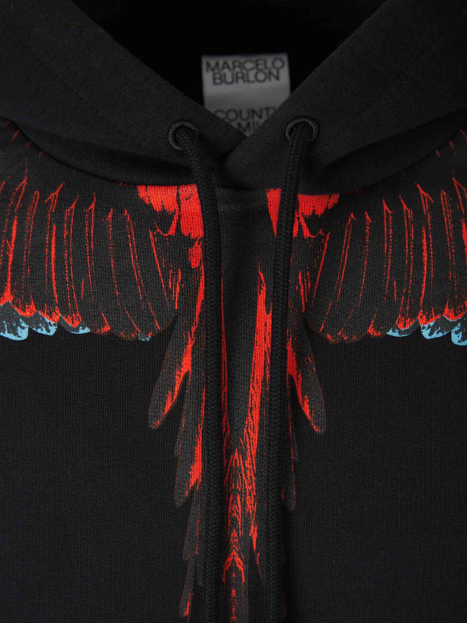Outlet online Marcelo Burlon Hombre Sudadera Alas Capucha color Negro sku 545-001302 01 - Foto 3