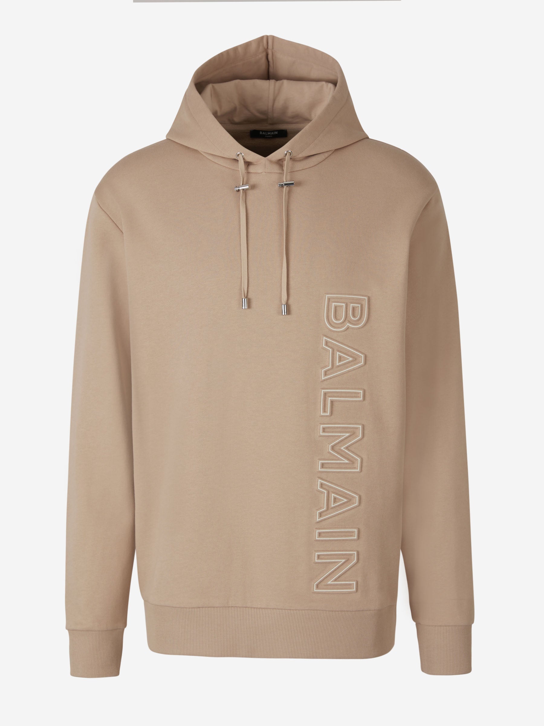 Outlet online Balmain Hombre Sudadera Logo Relieve color Arena sku 545-001306 01 - Foto 1